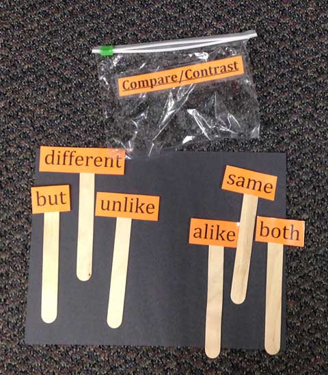 Word Cards on Sticks