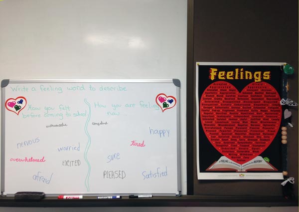 Whiteboard with Feelings Poster