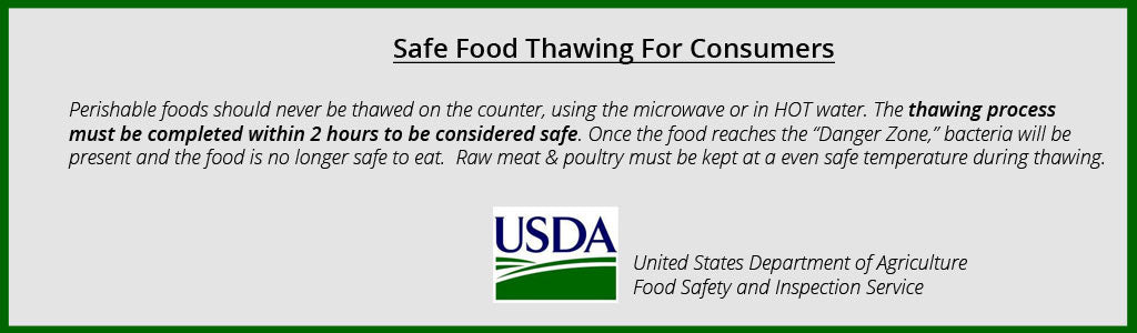 Safe Food Thawing For Consumers