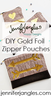 gold foil zipper pouch