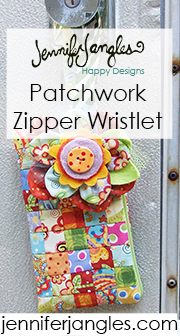 patchwork wristlet