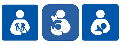 Collection of breastfeeding icons
