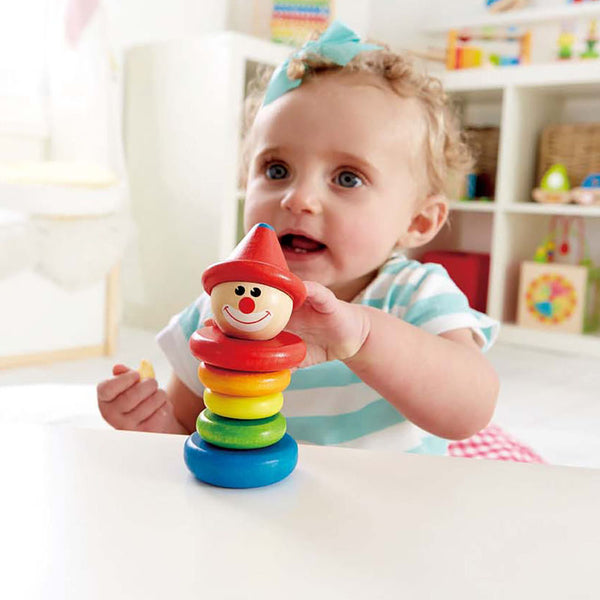 Hape Happy Clown Rattle - Shop Safe Baby Toys - Jillian's Drawers