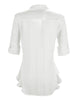 Agetha White Textured Stripe Voile
