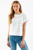 Ryan Stitched Hem Top 100% Cotton Black
