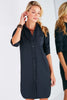 Alex Shirtdress Olive Polished Cotton