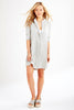 Washed Linen Henri Dress Blue