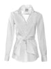 Walter Tie Front Long Sleeve White