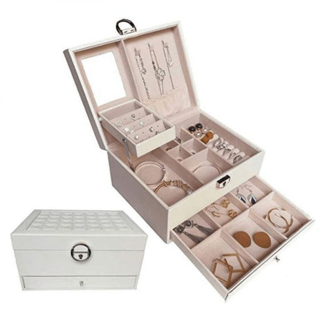 jewelry organizer, white jewelry box