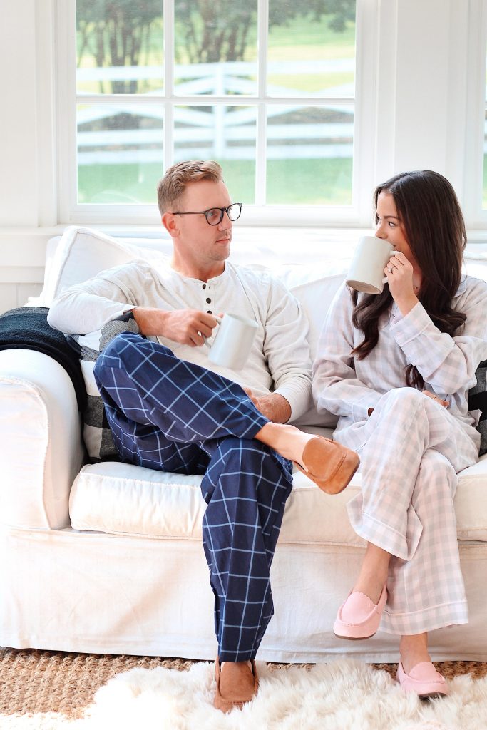 wearing slippers at home