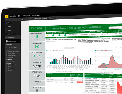 Real time reporting in Microsoft Project 2016