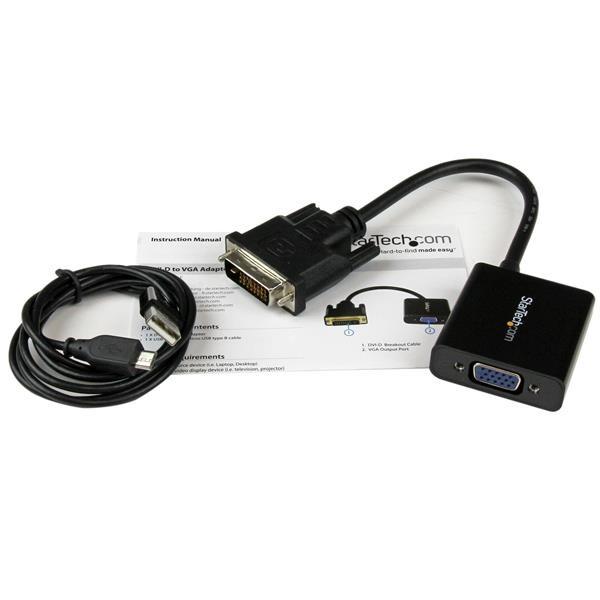 dvi-d to vga active adapter converter cable