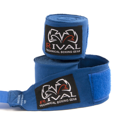 New Rival Mexican Style Boxing MMA Handwraps Hand Wrap Wraps 180" Blue 