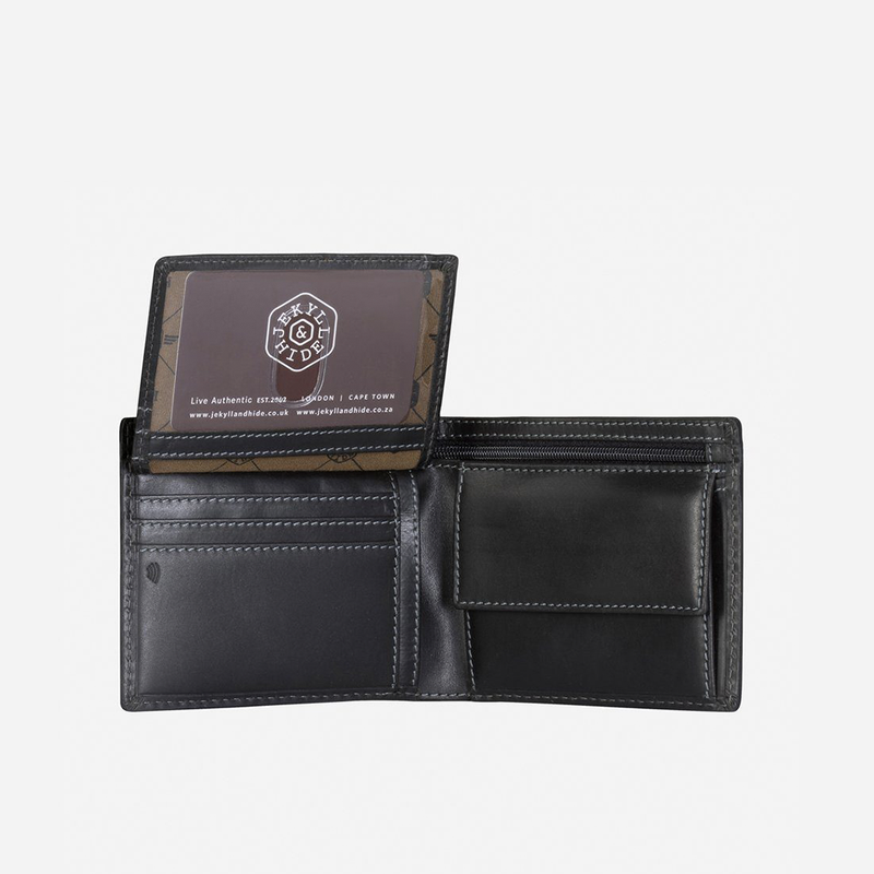 Large Billfold Wallet With Coin, Black - Jekyll and Hide SA