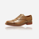 Leather Toe Cap Shoes, Putty