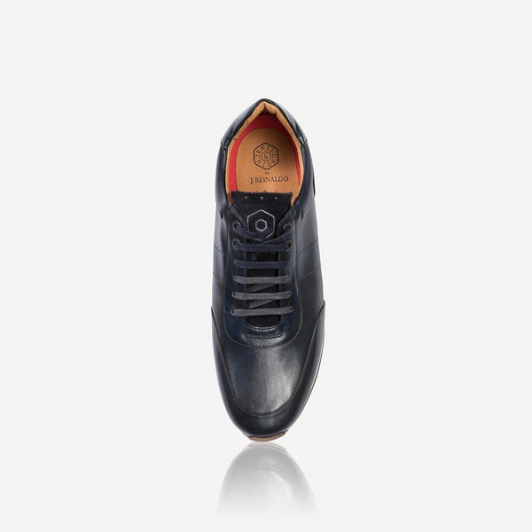 Lisbon Leather Denim Sneakers, Denim - Jekyll and Hide SA