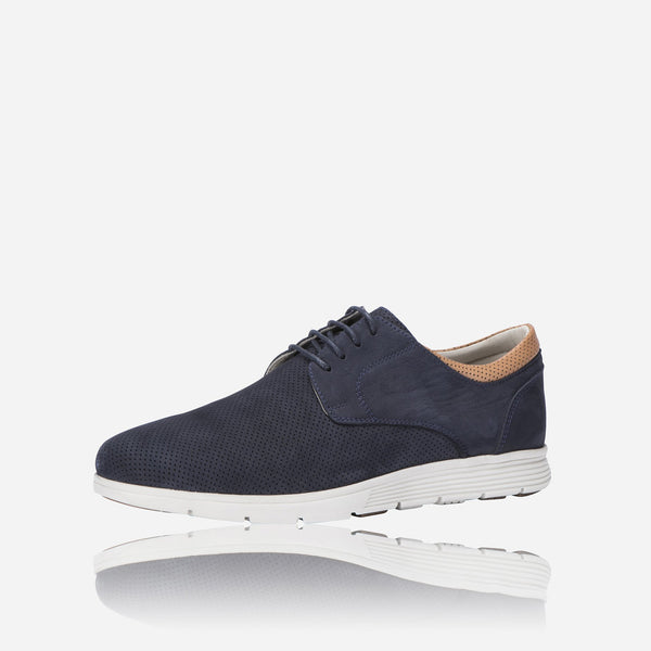 Leather Sneaker, Navy