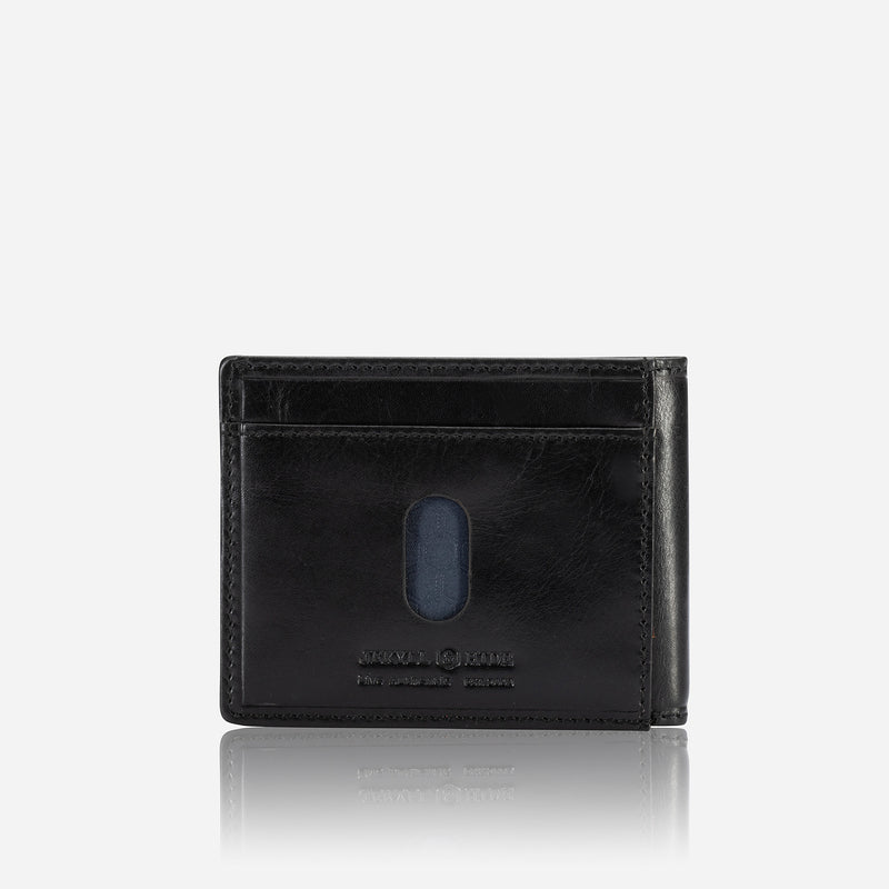 Leather Money Clip Wallet, Black
