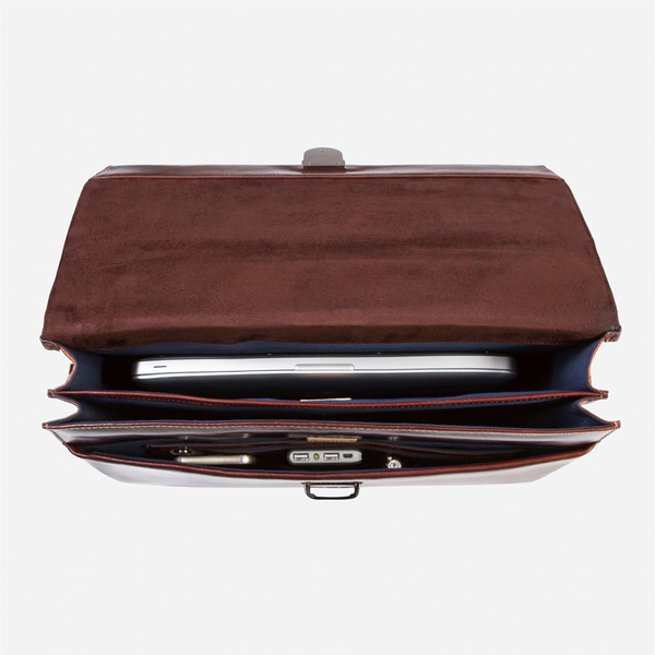Extra Large Laptop Briefcase, Tobacco - Jekyll and Hide SA