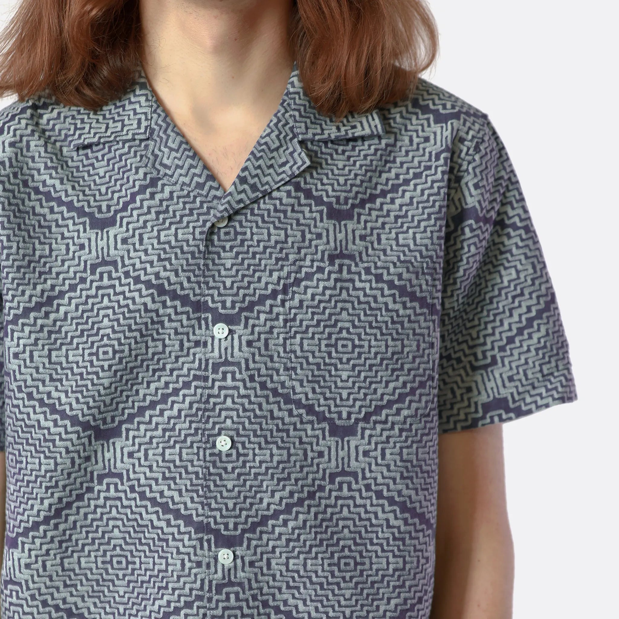 Stachio Tribal Shirt S/S: Navy