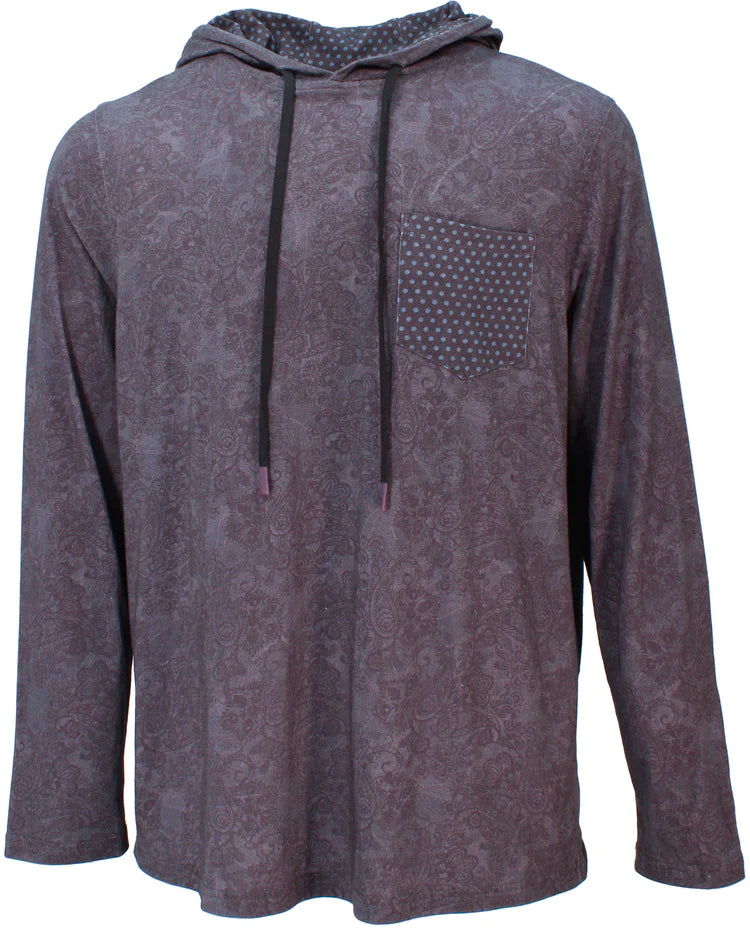 Horace Paisley Swirl Hoodie-Black
