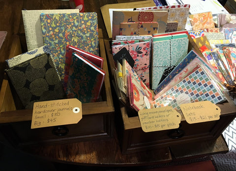 hanakrafts hand bound notebooks and long money envelopes