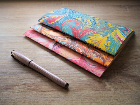 Marbled notebooks for Christmas