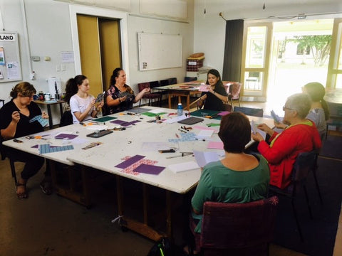 bookbinding class by hanakrafts at arts village rotorua