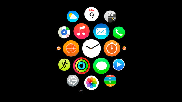 Apple Watch clustered app icons