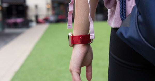 Monowear Nylon Apple Watch Band in Red