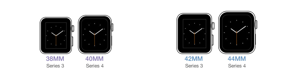 Apple Watch Series 4 vs Series 3 Size Comparison