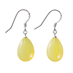 Yellow Opals and Silver Earrings