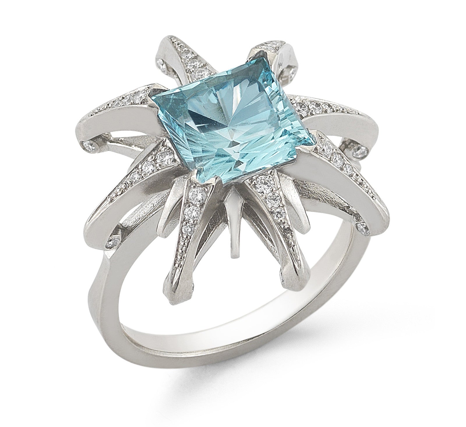 Diamond Topaz Ring