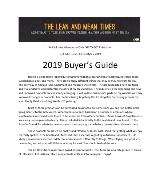 Lean and Mean Times 2019 Buyer's Guide