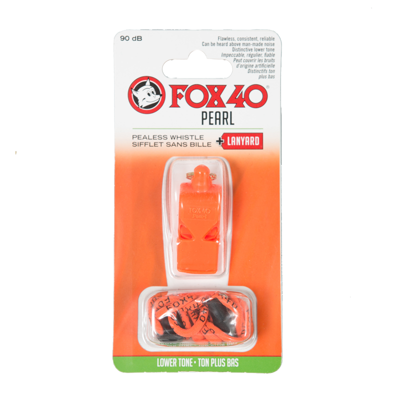 Fox 40 Pearl with lanyard WHITE 