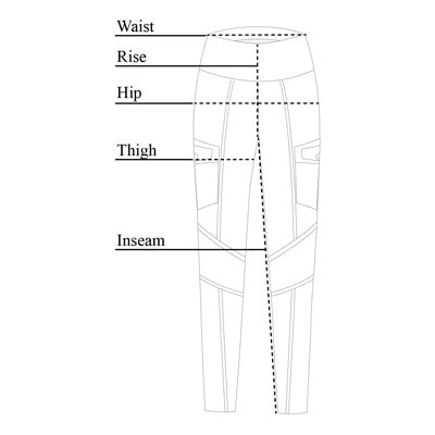 Andrea Contrast-Panel Legging Size Chart