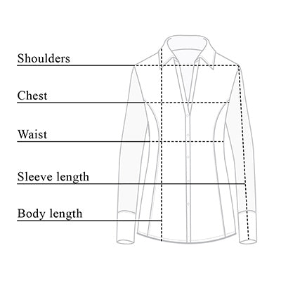 Beth Button-Front Shirt Size Chart