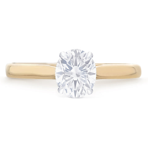 St Tropez Oval Rose Gold - P Finger Size, 18ct-yellow-gold Metal, 0.51 Ct Diamond (106104440)