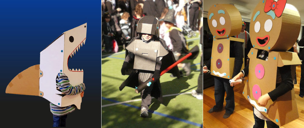 See more cardboard Halloween costume ideas from Makedo!