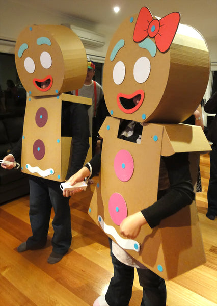 Makedo DIY Gingerbread Man cardboard costume