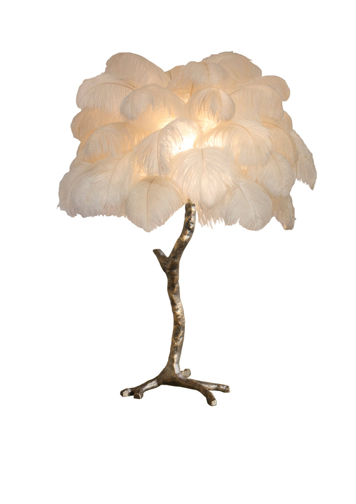 ostrich feather table lamp