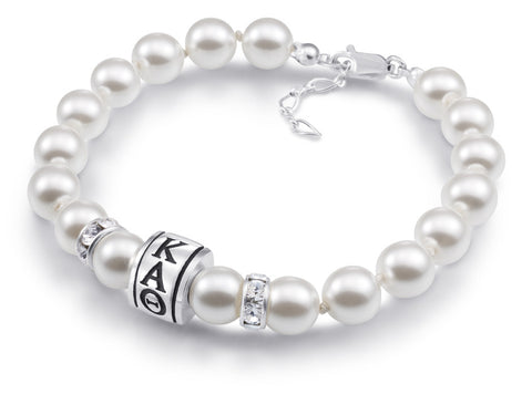 Kappa Alpha Theta Barrel Pearl Bracelet