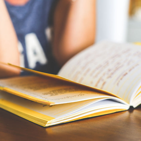 person reading a book