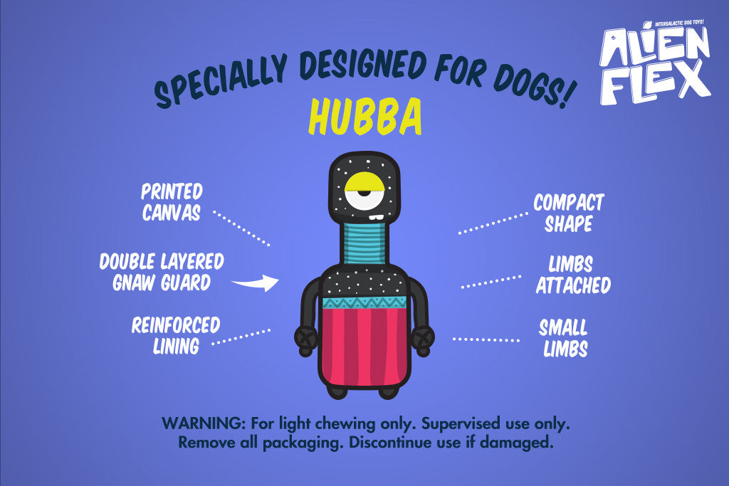 Alien Flex Hubba | Canvas Plush Dog Toy