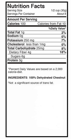 Chestnut flour nutritional facts
