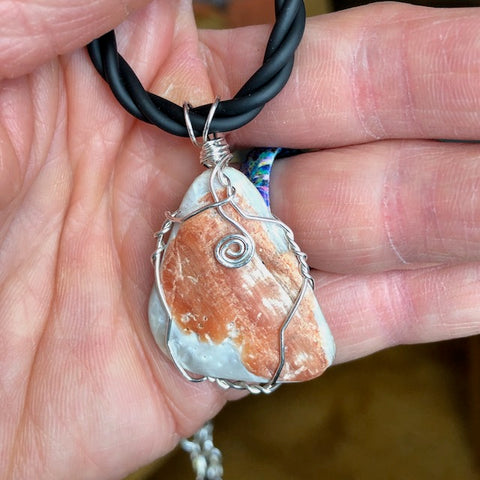 Custom abalone pendant
