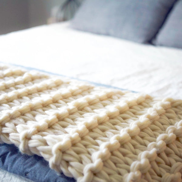 chunky arm knit blanket pattern