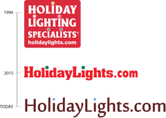 HolidayLights.com 2019 logo celebrating 25 years