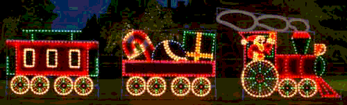 Outdoor Lighted Christmas Train Set – HolidayLights.com