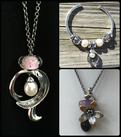 Trollbeads Feather, Soft Wind of Change and Troll Anemone Pendants